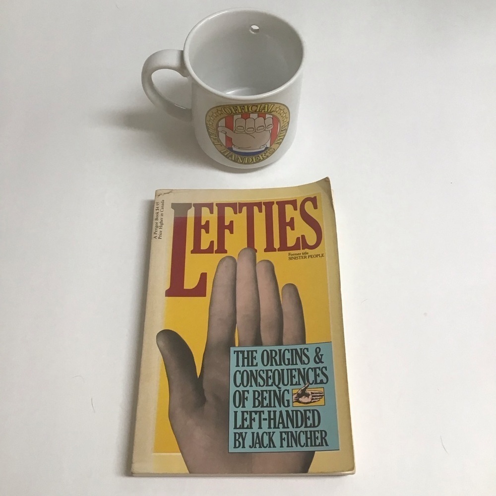 Left Handers Coffee Mug Cup Lefties Book LOT 1980’s Gift Kitchen Vintage Korea - Picture 16 of 16